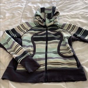 Sz 12 striped lululemon scuba hoodie